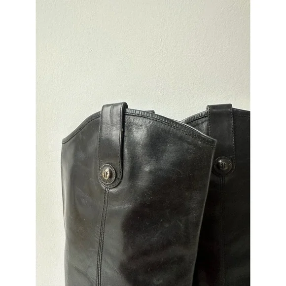FRYE Jackie 76575 Women's 6.5B Black Leather Western Riding Boots MEXICO - Picture 5 of 14